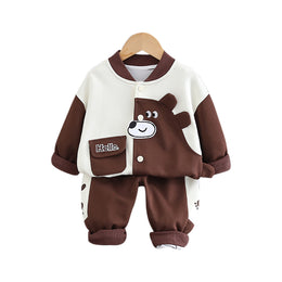 Kids Colourblocked Pure Cotton Top with Trousers