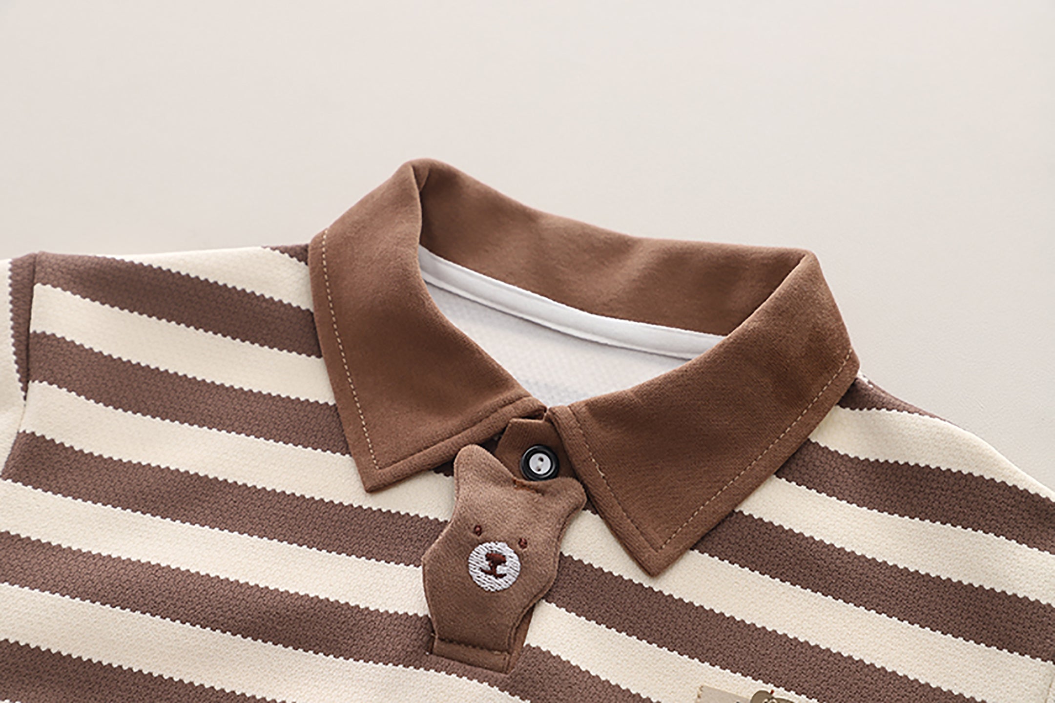 Kids Brown & White Striped Pure Cotton Top with Pyjamas
