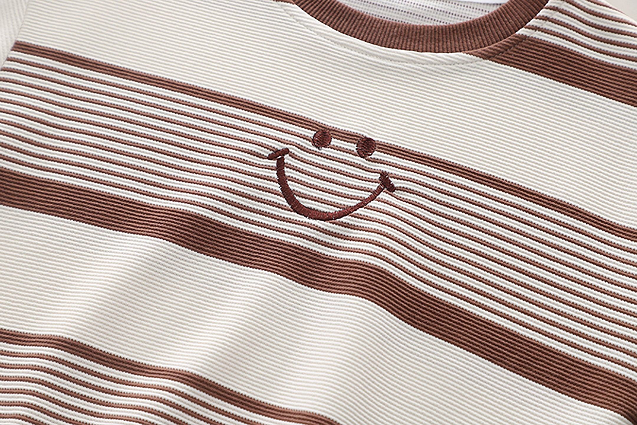 Kids Brown & White Striped Pure Cotton Top with Pyjamas