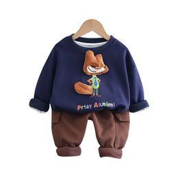 Kids Printed Pure Cotton T-shirt with Trousers