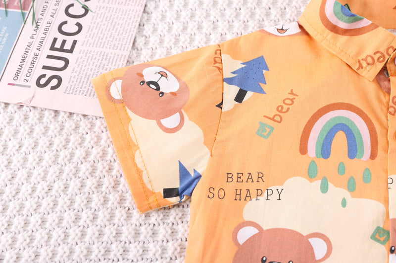 Boys Printed Shirt with Shorts