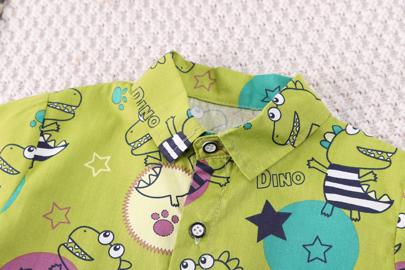 Boys Printed Shirt with Shorts
