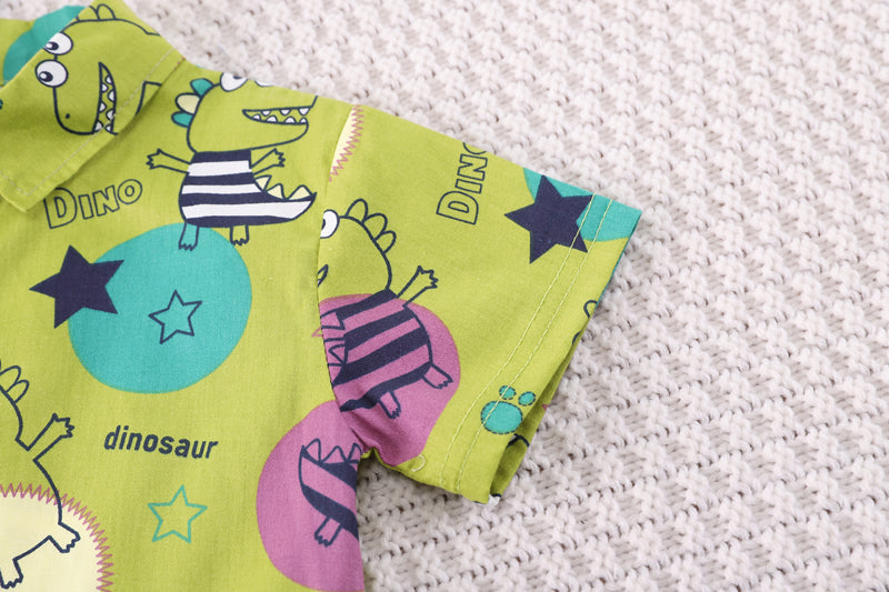Boys Printed Shirt with Shorts