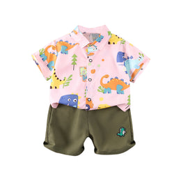 Boys Printed Shirt With Shorts