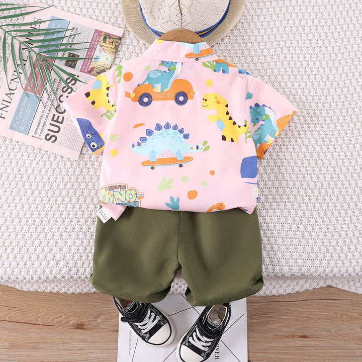Boys Printed Shirt With Shorts