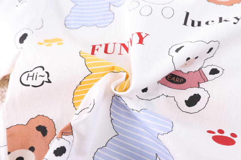 Boys Printed Shirt Collar Shirt with Shorts