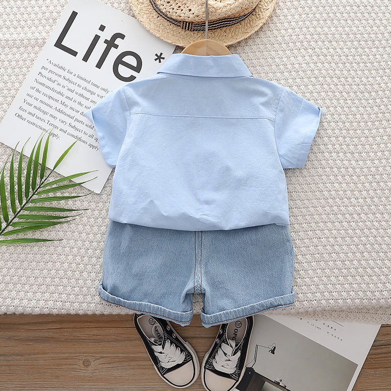 Printed Shirt and Shorts Set