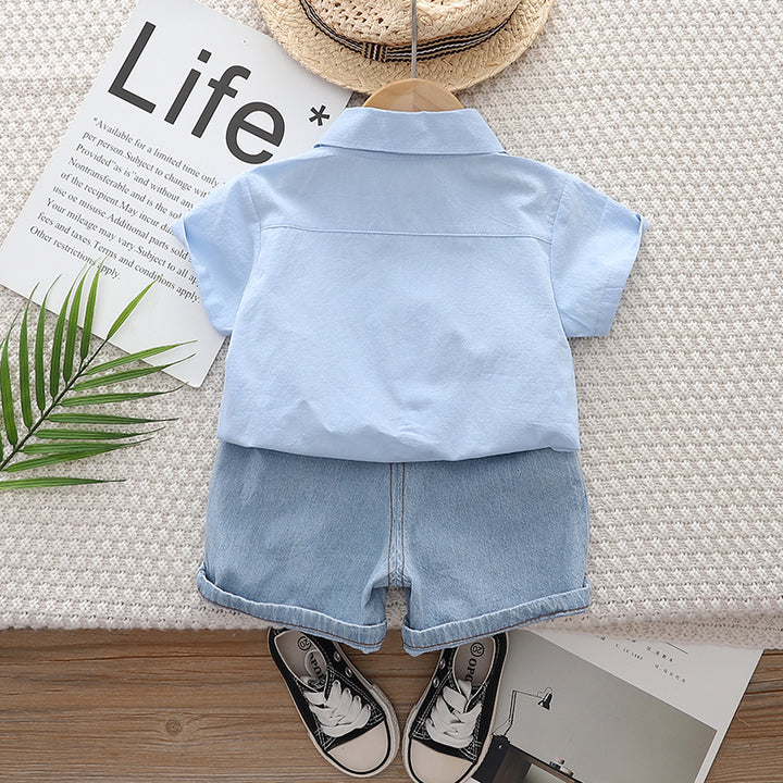 Printed Shirt and Shorts Set