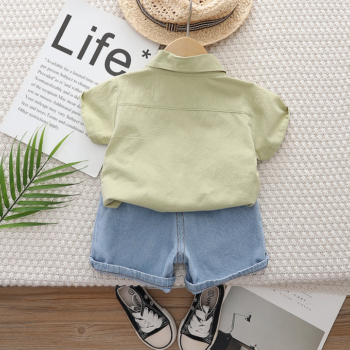 Printed Shirt and Shorts Set
