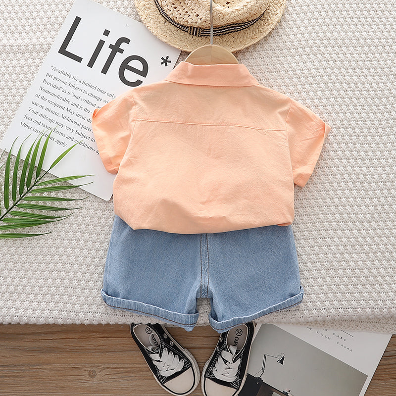 Printed Shirt and Shorts Set