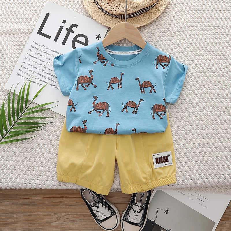 Printed T-shirt and Shorts Set