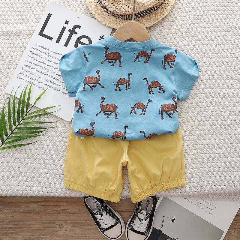Printed T-shirt and Shorts Set
