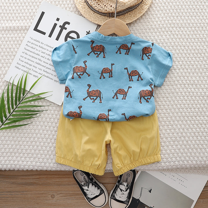 Printed T-shirt and Shorts Set