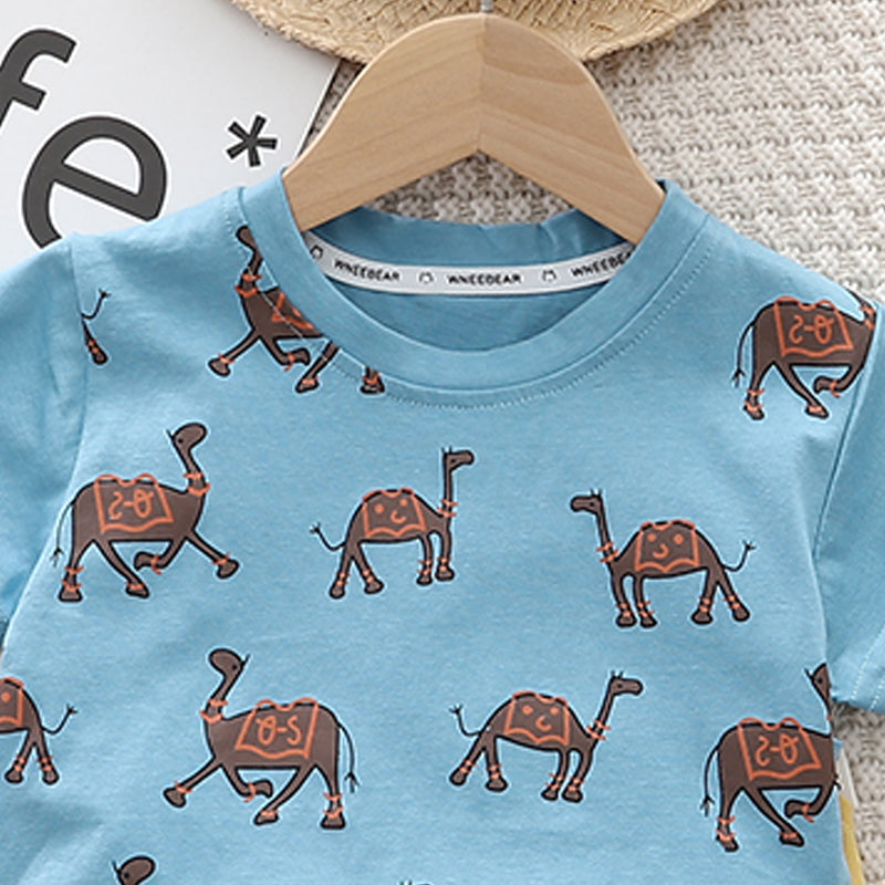 Printed T-shirt and Shorts Set