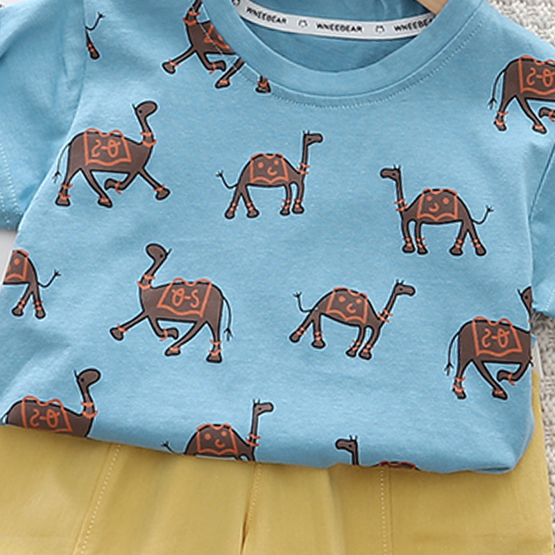 Printed T-shirt and Shorts Set