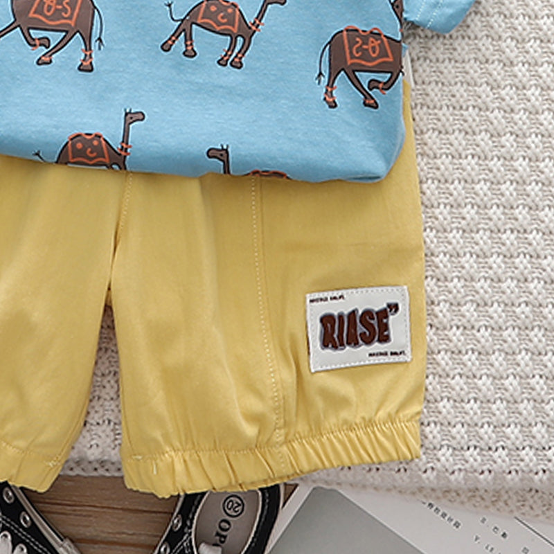 Printed T-shirt and Shorts Set