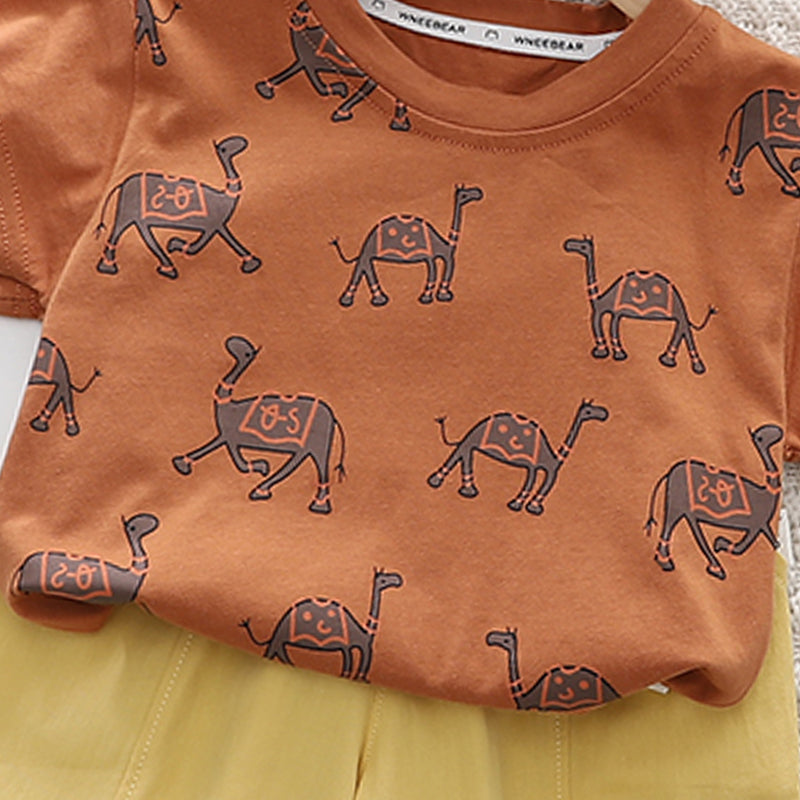 Printed T-shirt and Shorts Set