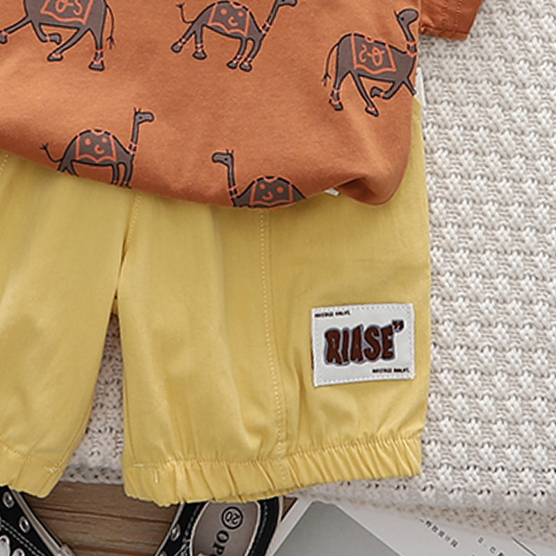 Printed T-shirt and Shorts Set