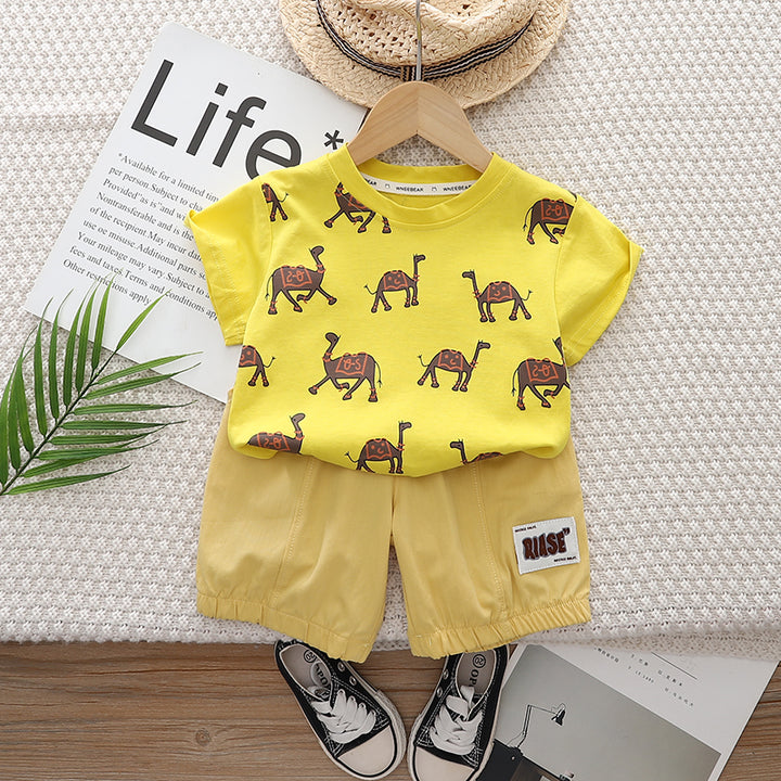 Printed T-shirt and Shorts Set