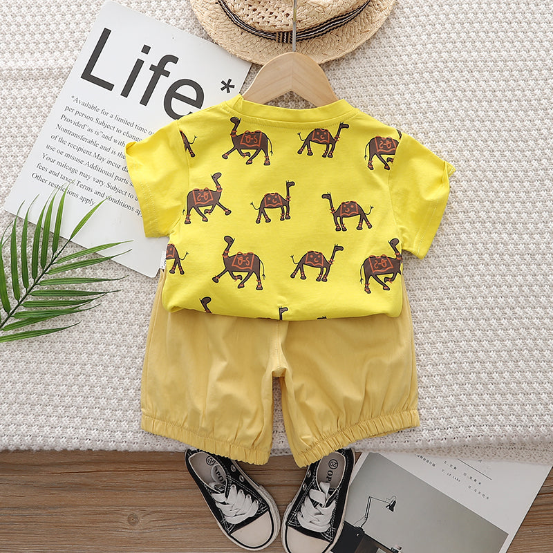 Printed T-shirt and Shorts Set