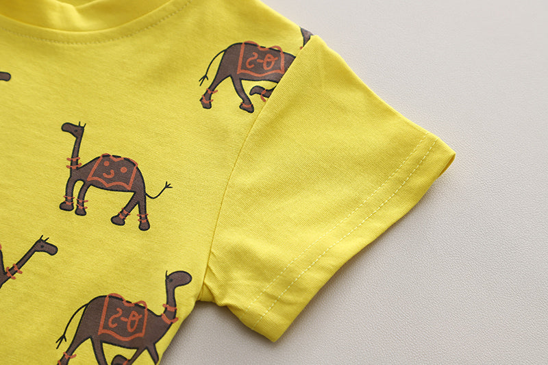 Printed T-shirt and Shorts Set
