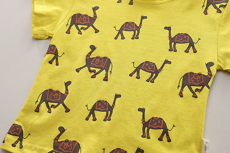 Printed T-shirt and Shorts Set