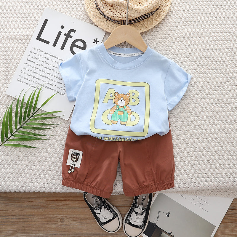 Printed T-shirt and Shorts Set