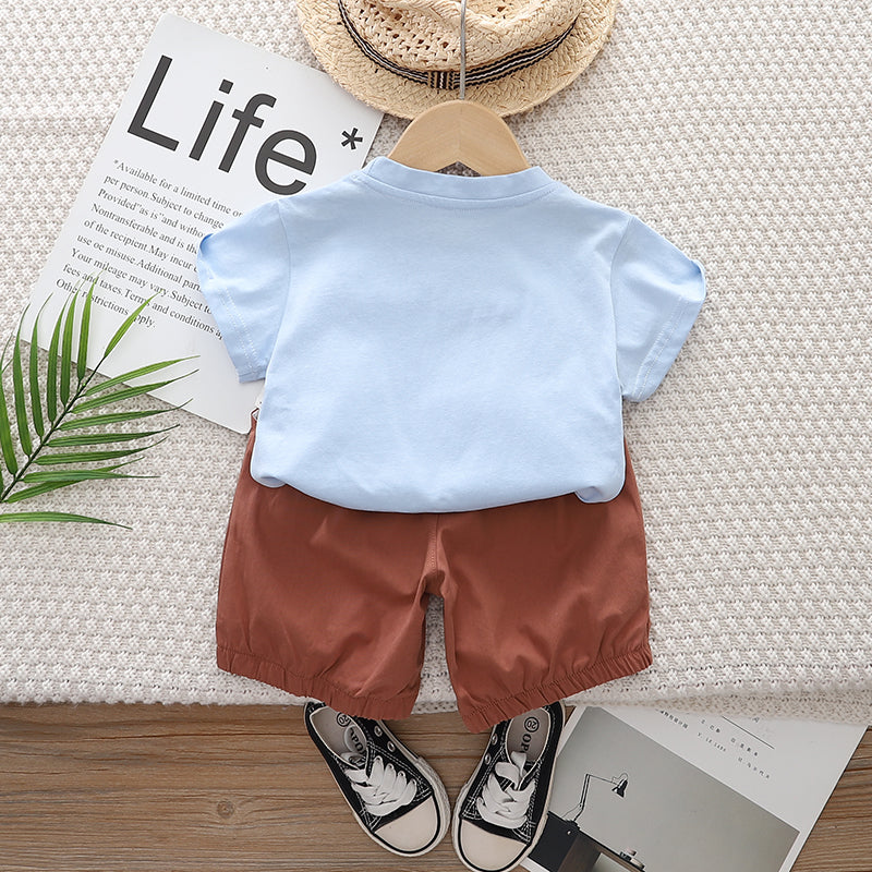 Printed T-shirt and Shorts Set