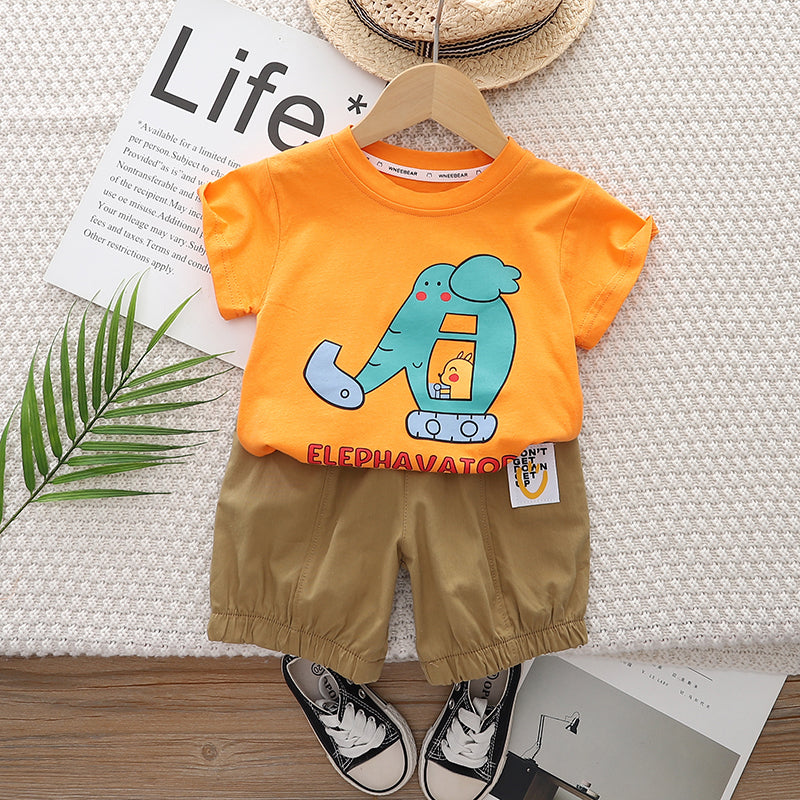 Printed T-shirt and Shorts Set