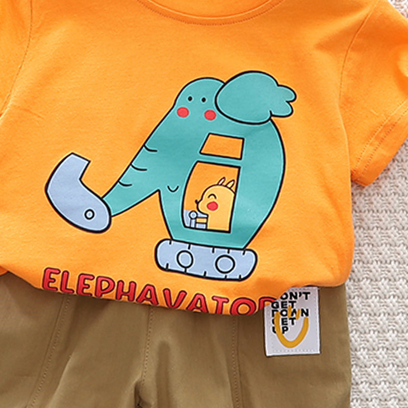 Printed T-shirt and Shorts Set