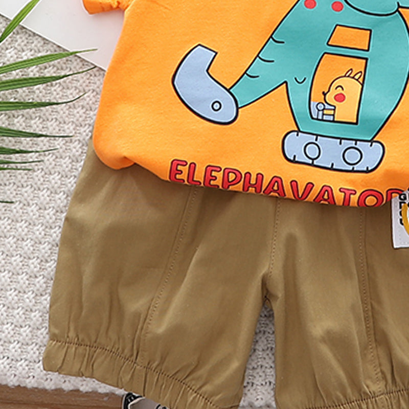 Printed T-shirt and Shorts Set