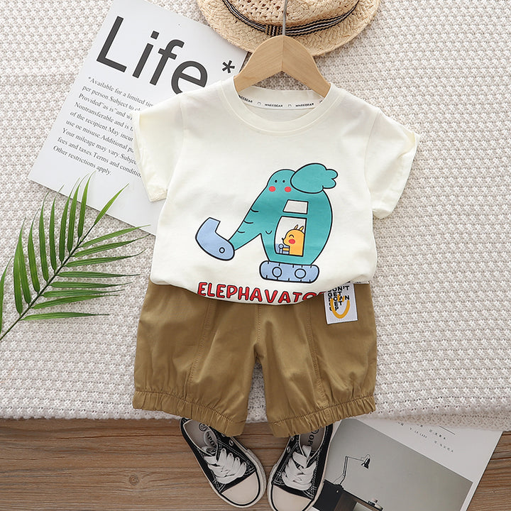 Printed T-shirt and Shorts Set