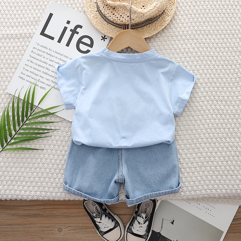 Printed T-shirt and Shorts Set