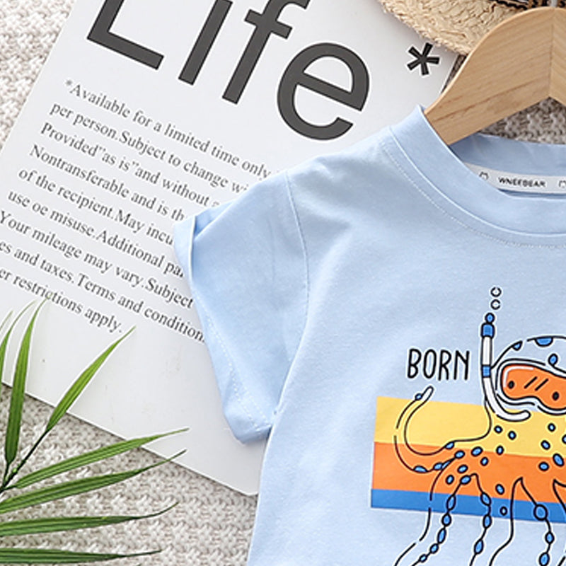 Printed T-shirt and Shorts Set