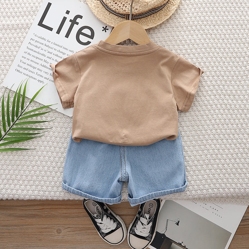 Printed T-shirt and Shorts Set