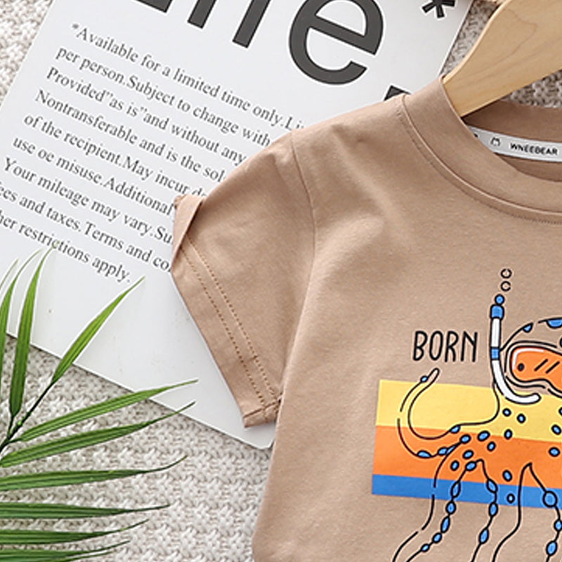 Printed T-shirt and Shorts Set