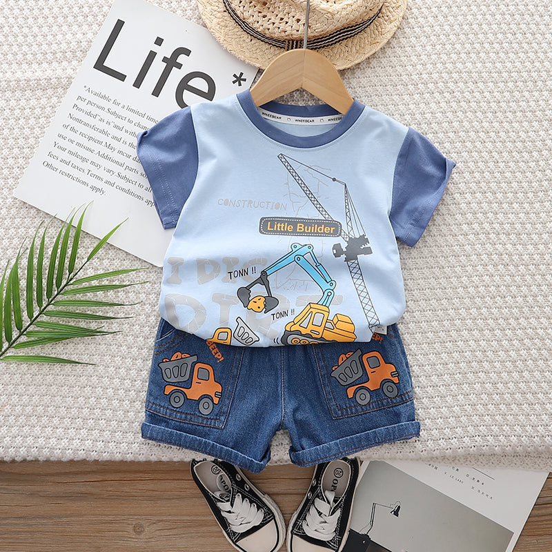Printed T-shirt and Shorts Set