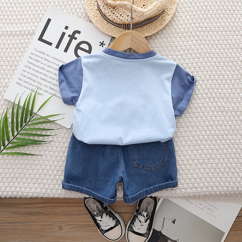 Printed T-shirt and Shorts Set