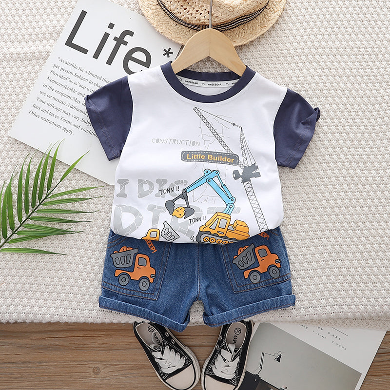 Printed T-shirt and Shorts Set