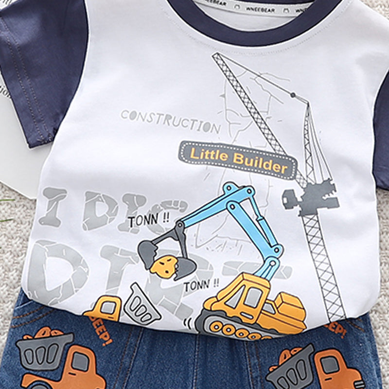 Printed T-shirt and Shorts Set