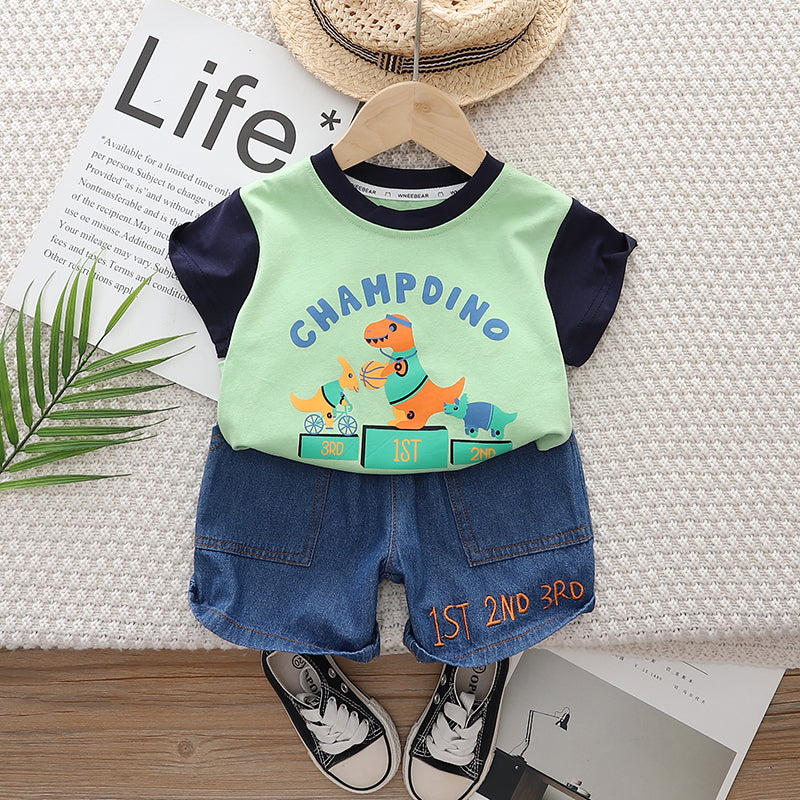 Printed T-shirt and Shorts Set