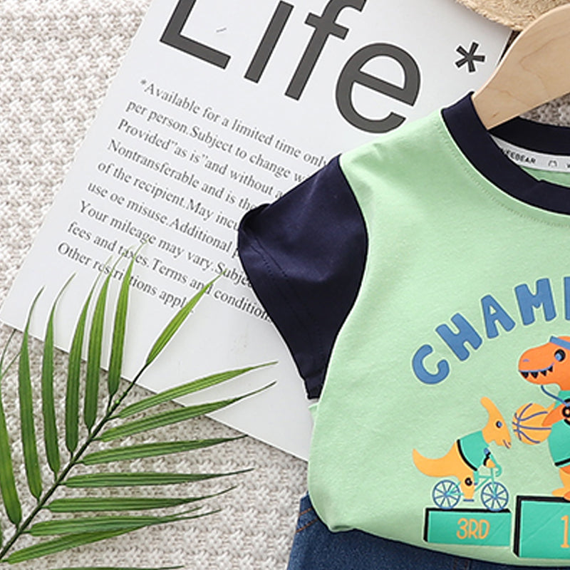 Printed T-shirt and Shorts Set