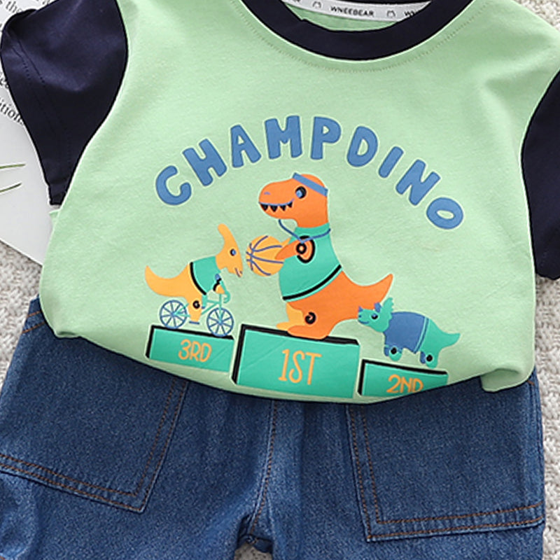 Printed T-shirt and Shorts Set