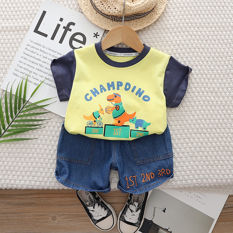 Printed T-shirt and Shorts Set