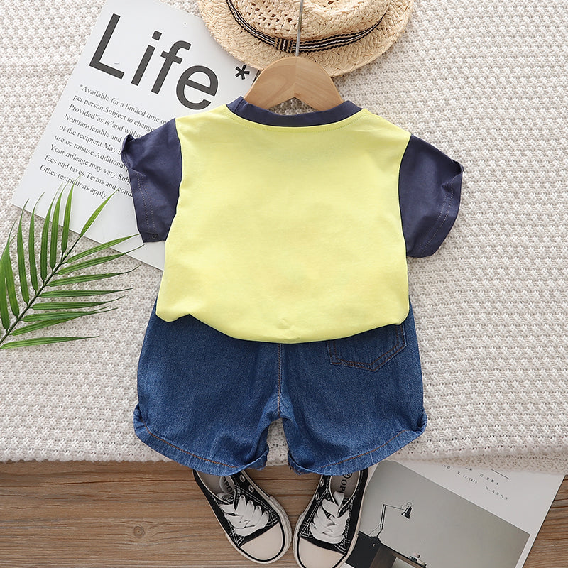 Printed T-shirt and Shorts Set