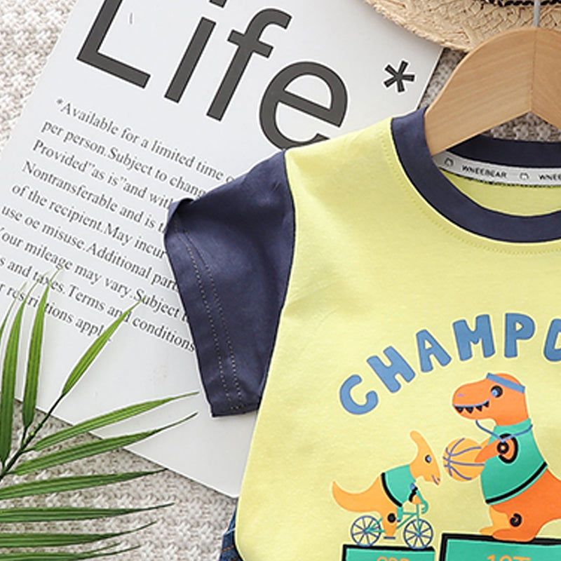 Printed T-shirt and Shorts Set