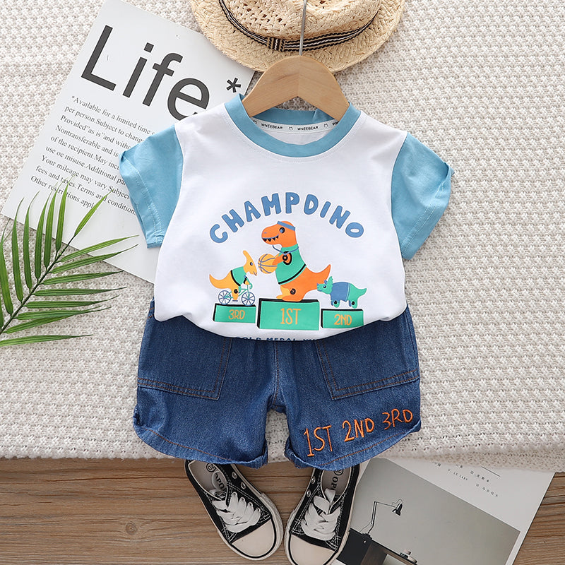 Printed T-shirt and Shorts Set