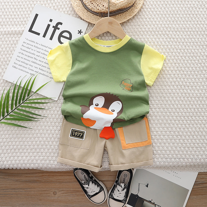 Printed T-shirt and Shorts Set