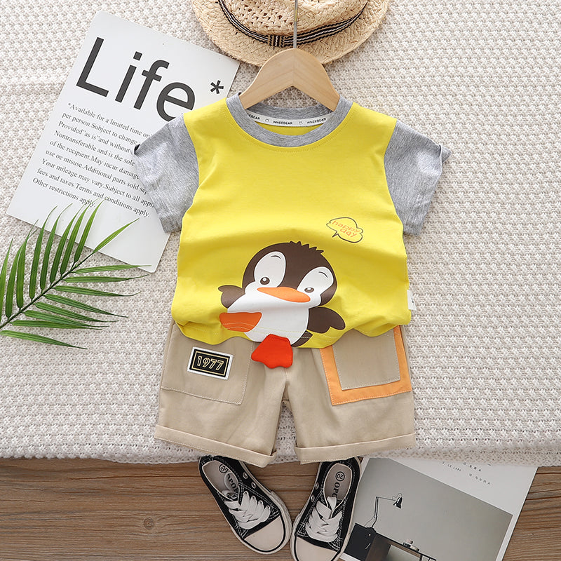 Printed T-shirt and Shorts Set