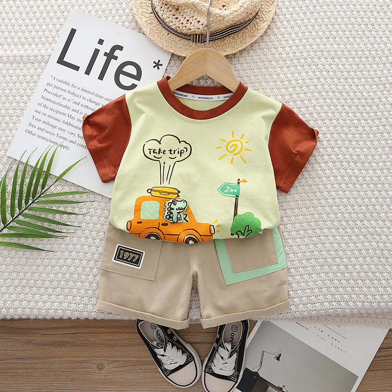 Printed T-shirt and Shorts Set